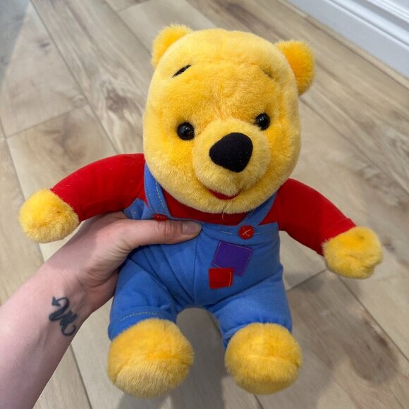 1997 WALT DISNEY MATTEL ARCO TOYS WINNIE THE POOH STUFFED PLUSH TALKING BEAR 26” - Picture 1 of 7